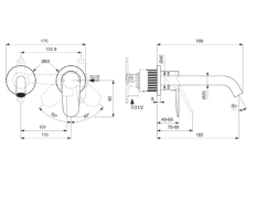 Смеситель встраиваемый для раковины Ideal Standard Cerafine O Nuovo BD776AA