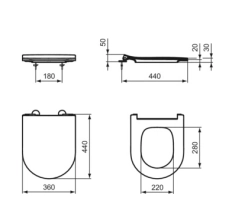 Capac WC Ideal Standard La Dolce Vita (E266701)