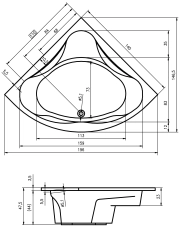 Cada acril Riho Neo 150x150 (B077001005)