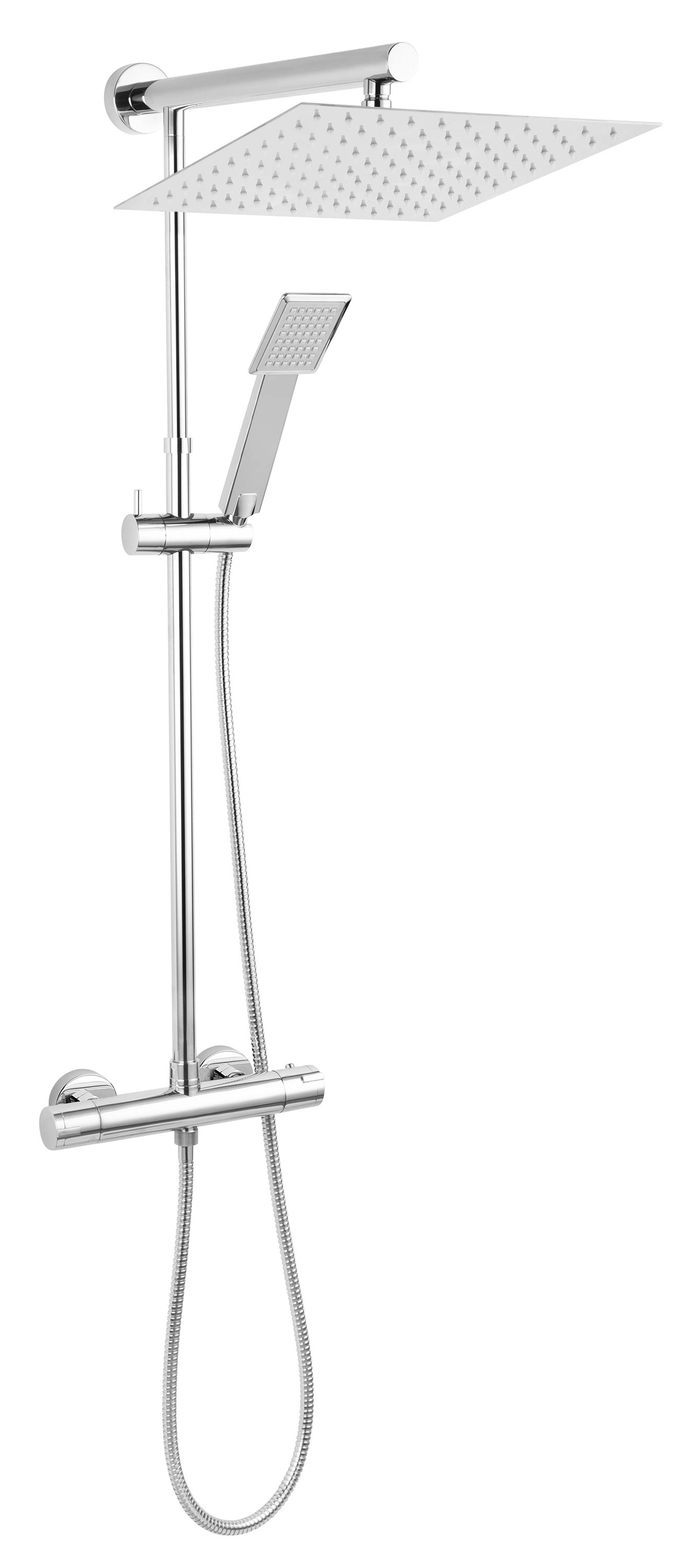Coloana duș termostatată Ferro Trevi Square Chrome