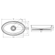 Раковина Solid Surface Riho Thin Oval 58x35
