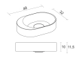 Раковина Solid Surface Riho Valor Tray 48x32