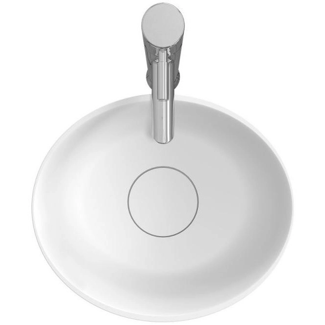 Lavoar pe blat Solid Surface Riho Oval 38x33 cm Alb Satinat — vedere 2