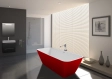 Cada Freestanding Solid Surface Riho Malaga 160x75x56,5 Red Matt