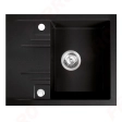 Chiuveta bucatarie cu o cuva 580x480 mm grafit Ferro DRGM48/58BA