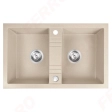 Chiuveta bucatarie dubla 780x480 mm nisip Ferro DRGM2/48/78SA