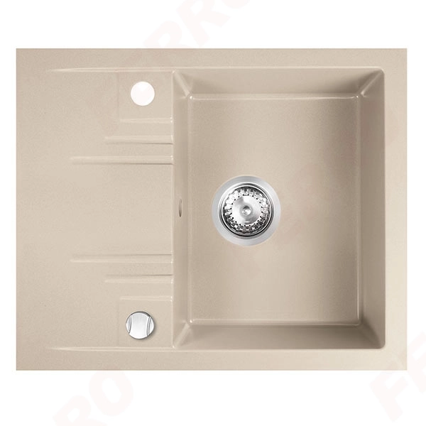 Chiuveta bucatarie cu o cuva 580x480 mm nisip Ferro DRGM48/58SA