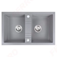 Chiuveta bucatarie dubla 780x480 mm gri Ferro DRGM2/48/78GA