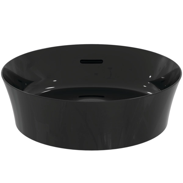 Умывальник на столешнице типа чаши Ideal Standard Atelier Ipalyss Round с переливом D.40 cm Черный Глянцевый — вид 3