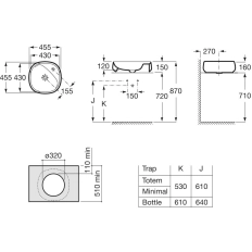 Раковина накладная Roca Beyond 455x455 A3270B9000