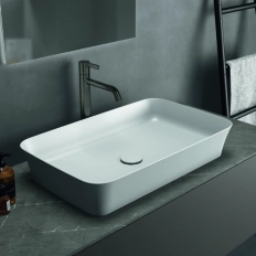 Раковина накладная Ideal Standard Atelier Ipalyss 65x40cm Белый Мат без перелива (E1886V1)