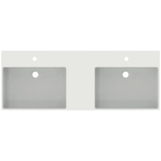 Lavoar dublu pe blat Ideal Standard Atelier Extra 120x45cm doua orificii pentru baterie ( T391301)