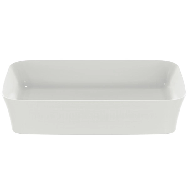 Lavoar pe blat tip bol Ideal Standard Atelier Ipalyss 55x38cm Alb satinat fara preaplin (E2076V1)