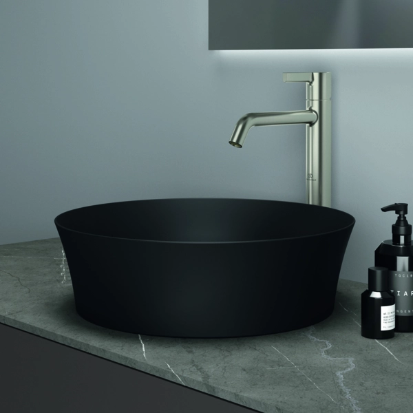 Умывальник на столешнице типа чаши Ideal Standard Atelier Ipalyss Round без перелива D.40 cm Черный Матовый — вид 4