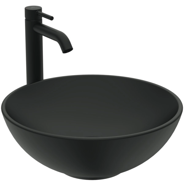 Раковина накладная Ideal Standard Strada O D.41 cm Черный Матовый