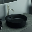 Раковина накладная Ideal Standard Atelier Ipalyss Rotund 40cm с переливом Черный Мат E1413V3