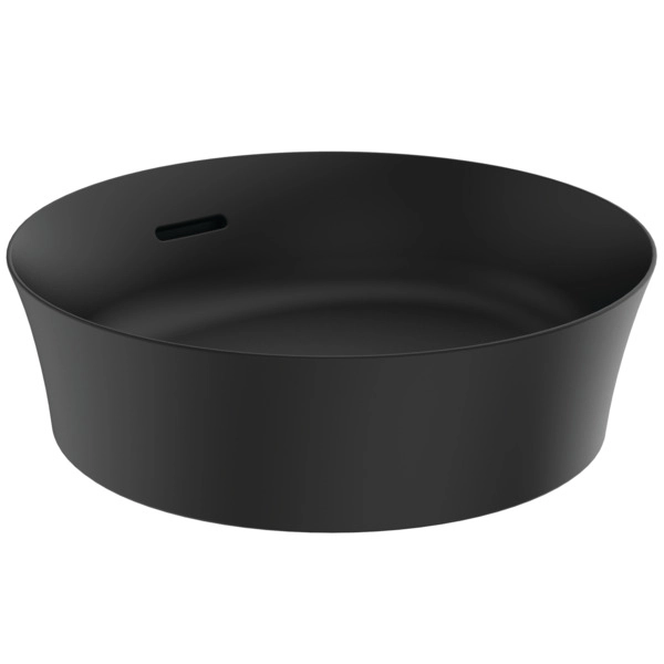Lavoar pe blat tip bol Ideal Standard Atelier Ipalyss Round cu preaplin D.40 cm Negru Satinat