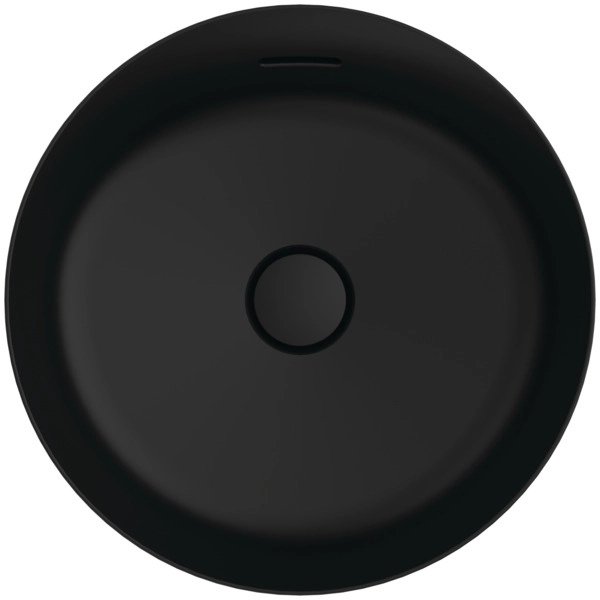 Раковина накладная Ideal Standard Atelier Ipalyss Rotund 40cm с переливом Черный Мат E1413V3