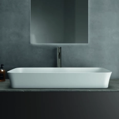 Раковина накладная Ideal Standard Atelier Ipalyss 80x40cm Белый Мат без перелива (E1391V1)