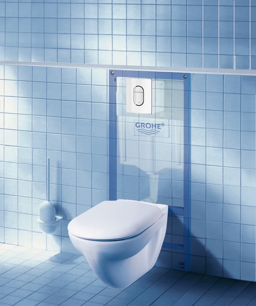 Инсталляция для подвесного унитаза Grohe (38929000) + клавиша овальная