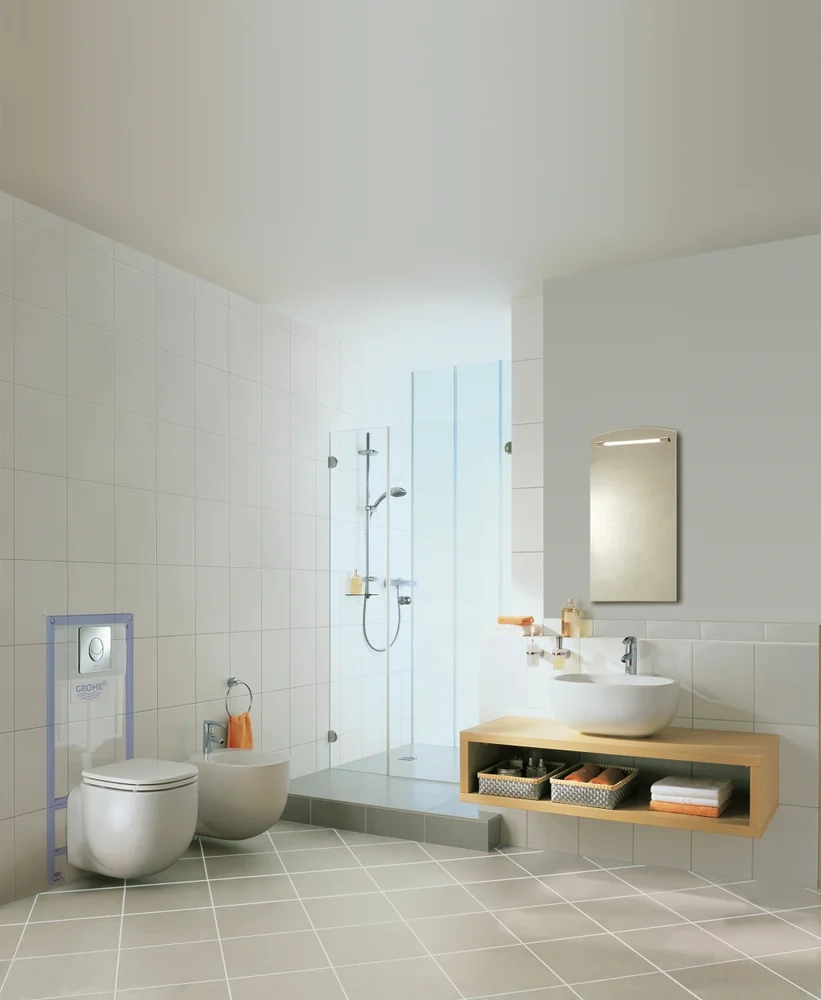 Инсталляция для подвесного унитаза Grohe + хромированная клавиша — 2