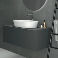 Lavoar pe blat tip bol Ideal Standard Atelier Ipalyss Oval 60x38cm cu preaplin (E139701)