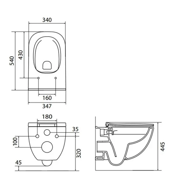 Унитаз подвесной Roca Palo/Alegra Rimless — 2