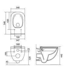 Vas WC suspendat Roca Palo/Alegra Rimless A346137000/A346139000