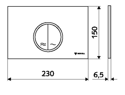 Кнопка смыва Schell WC Montus Circum Alb (031191599)
