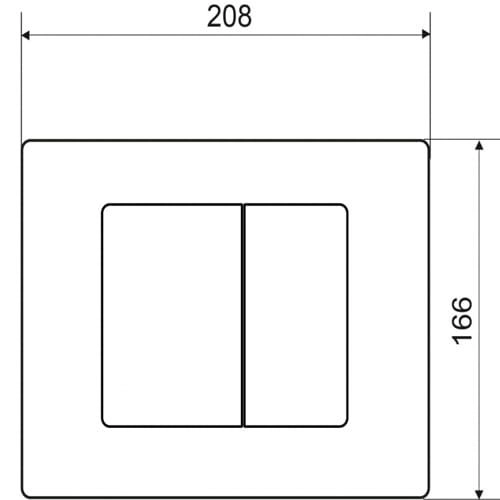 Кнопка смыва Wiqruin Square Black Matt — вид 2