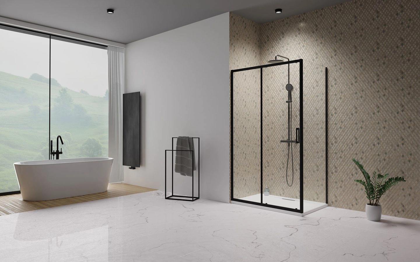 Cabina dus Radaway Premium Pro Black KDJ 1200x1000x2000 ST — 2