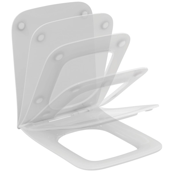 Capac WC Ideal Standard Atelier Blend Cube Slim Soft-Close Alb lucios
