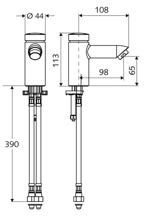Смеситель для раковины нажимной Schell petit SCM