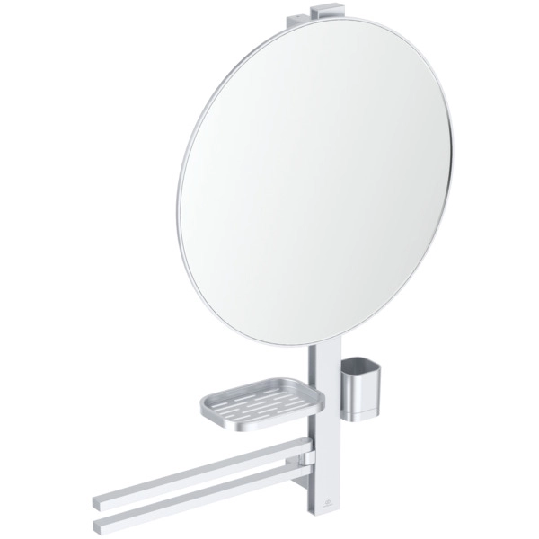 Beauty Bar Ideal Standard L ALU+ Silver (Oglinda 500mm+Polita+Pahar+ suport Prosop) BD587SI