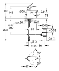 Baterie lavoar Grohe Eurosmart Cosmo S 32825000/3282500E