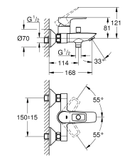 Baterie cada Grohe Bauloop New OHM 23602001/23603001