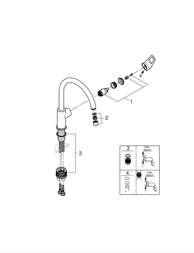 Baterie bucătărie Grohe Bauloop OHM 31368001