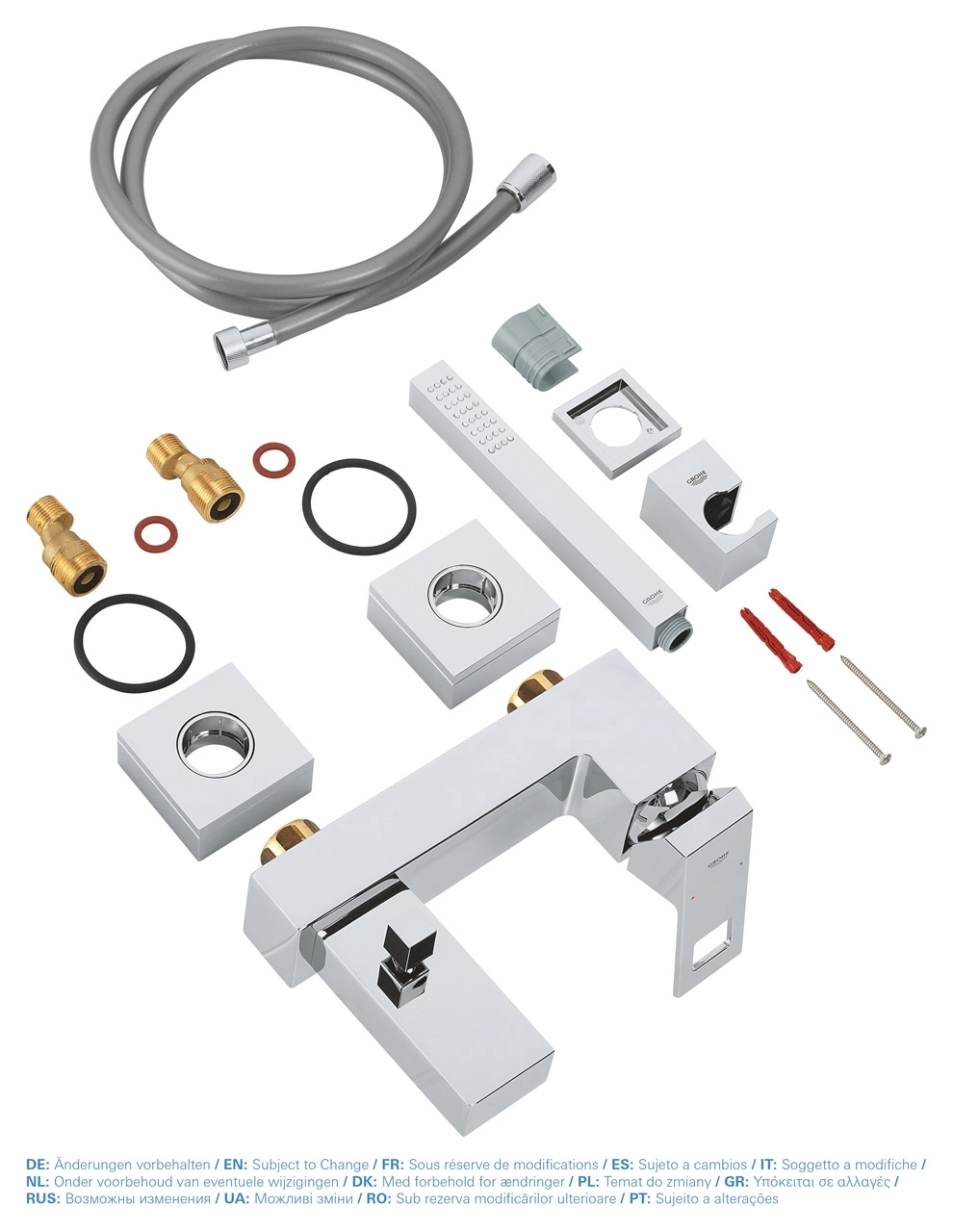 Смеситель для ванны Grohe Eurocube с душевым набором — 4