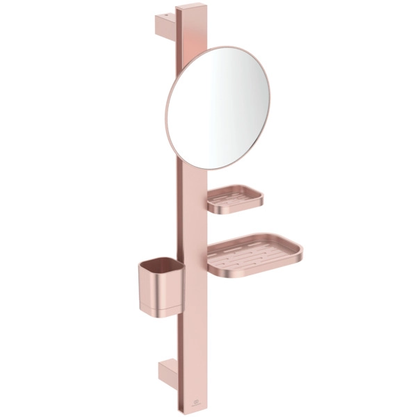 Beauty Bar Ideal Standard S ALU+ Rose (Oglinda 200mm+Polita+Pahar+ suport Prosop) BD589RO