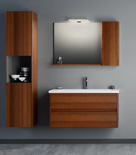 Зеркало с шкафчиком ORKA Duden 100 Odeon Red Walnut