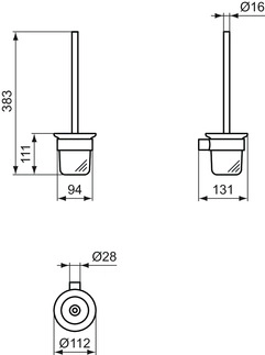 Ершик для унитаза Ideal Standard Atelier CONCA  T4495AA