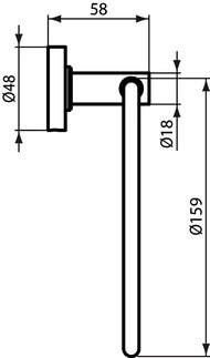 Держатель для полотенца Ideal Standard IOM Negru Mat A9130XG — вид 2