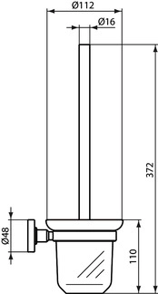 Ершик для унитаза Ideal Standard IOM Negru Mat A9119XG