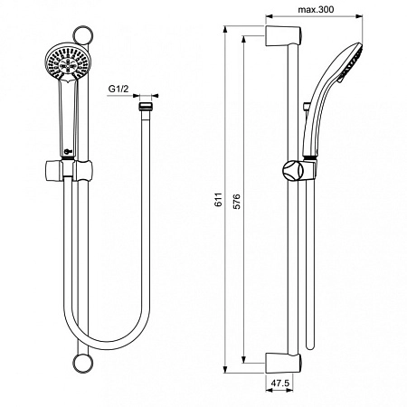Set baterii Ideal Standard Alpha BD004AA