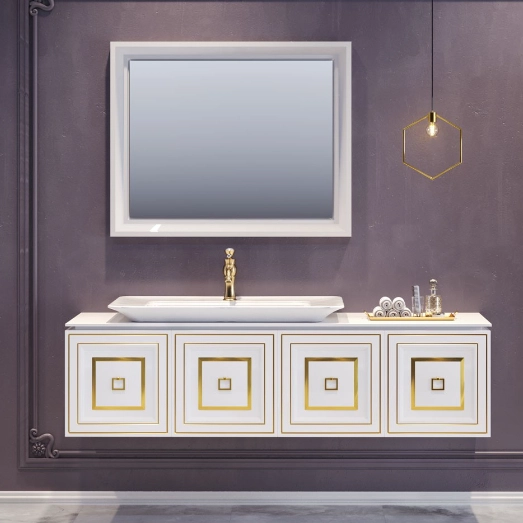 Mobilier de baie ORKA Style 160 White Gold