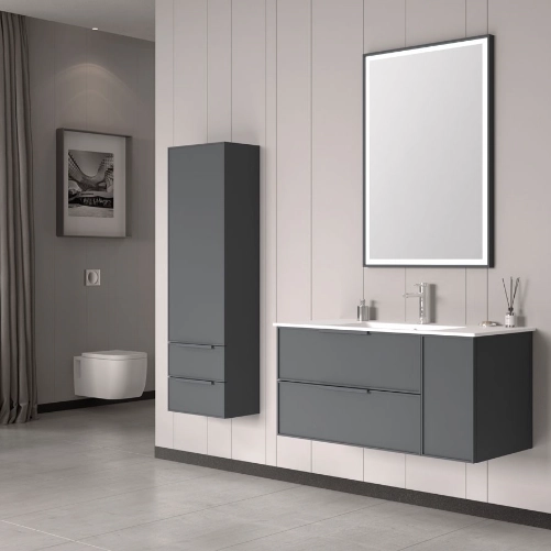 Шкаф-пенал Orka Solid 138x40x32 Anthracite matt