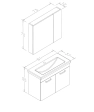 Mobilier de baie ORKA Bafa 81 White