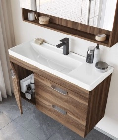 Mobilier de baie ORKA Nova 60 Tesbih Walnut — 2