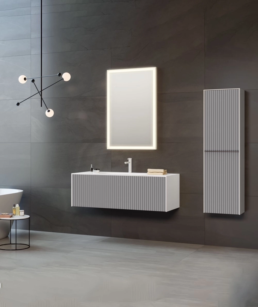 Mobilier de baie ORKA Cube 80 Grey Matt