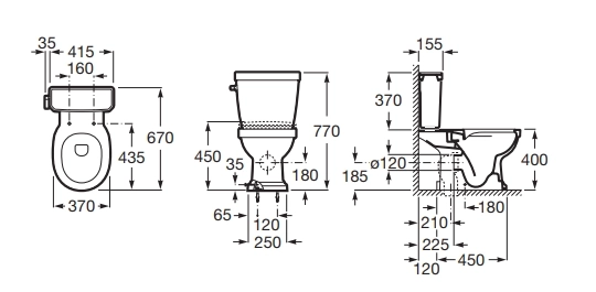 Rezervor WC ROCA Carmen A3410A1000